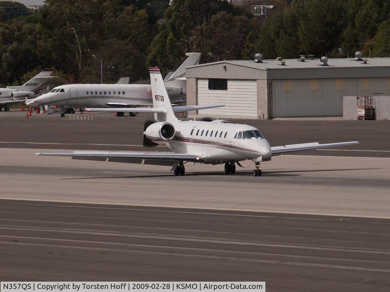 N357QS, 2007 Cessna 680 Citation Sovereign C/N 680-0155, N357QS arriving on RWY 03