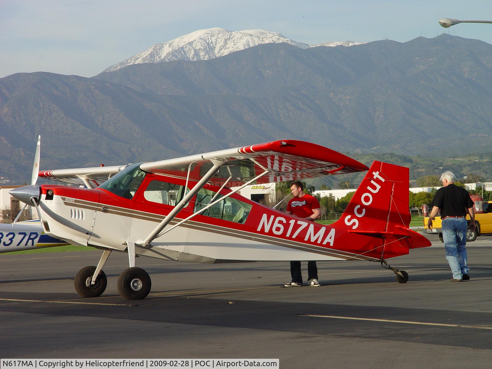 N617MA, 2003 American Champion 8GCBC Scout C/N 444-2003, Checking out the plane after parking
