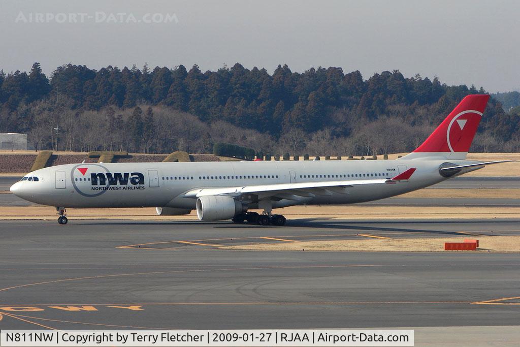 N811NW, 2005 Airbus A330-323 C/N 0690, NW A330 at Narita
