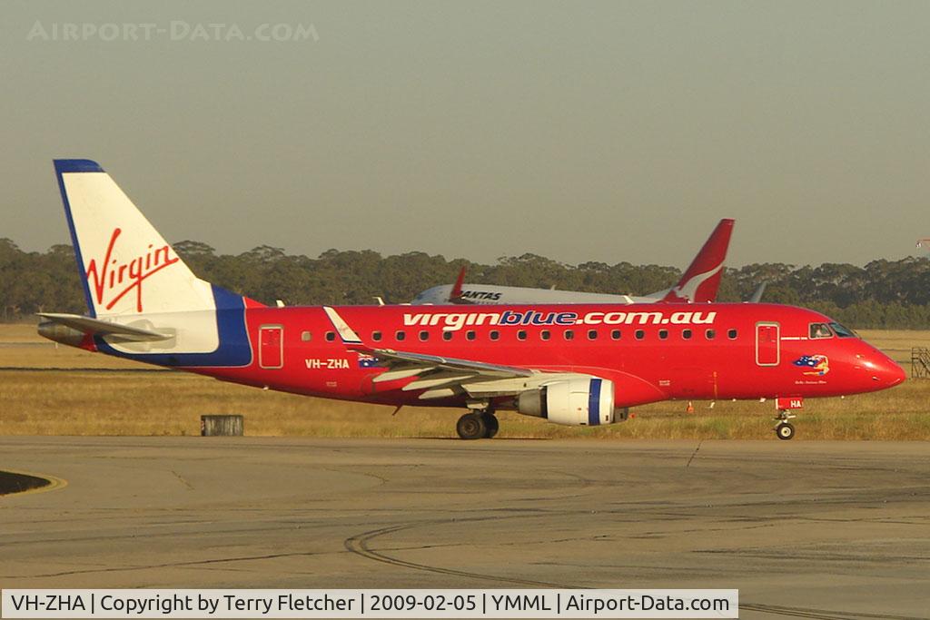 VH-ZHA, 2007 Embraer 170LR (ERJ-170-100LR) C/N 17000180, Virgin Blue Emb 170 at Melbourne