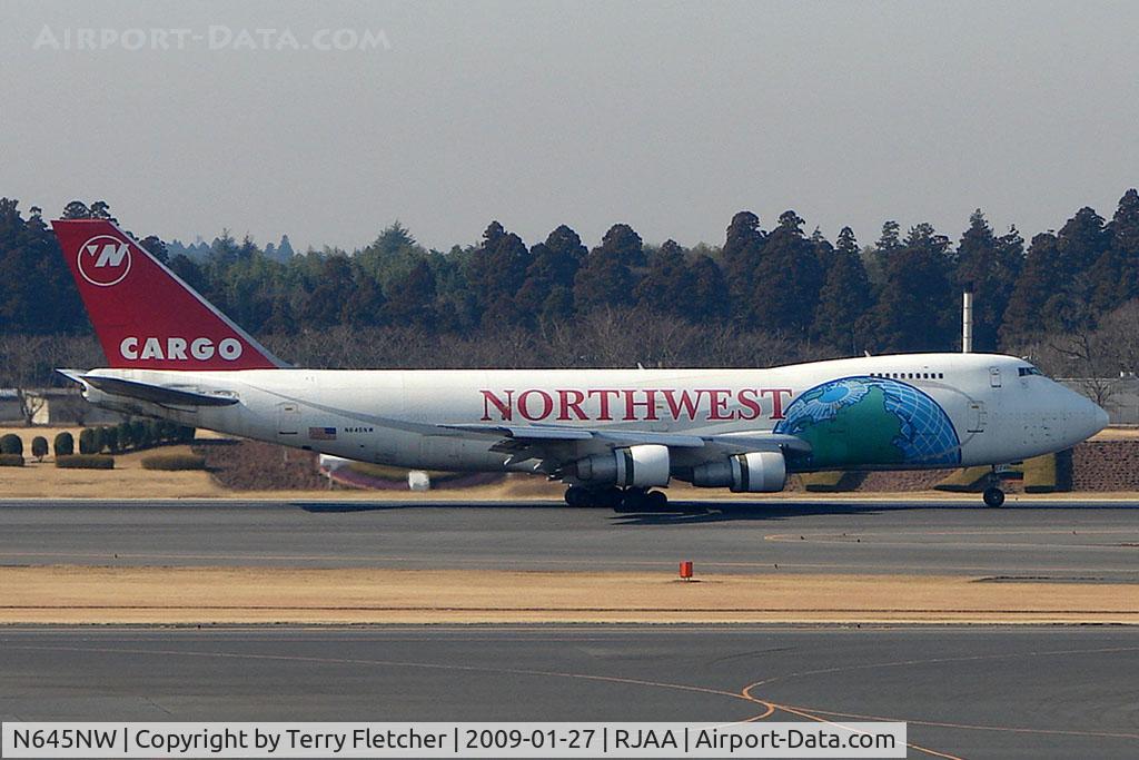 N645NW, 1987 Boeing 747-222B C/N 23736, NW B747 Freighter at Narita