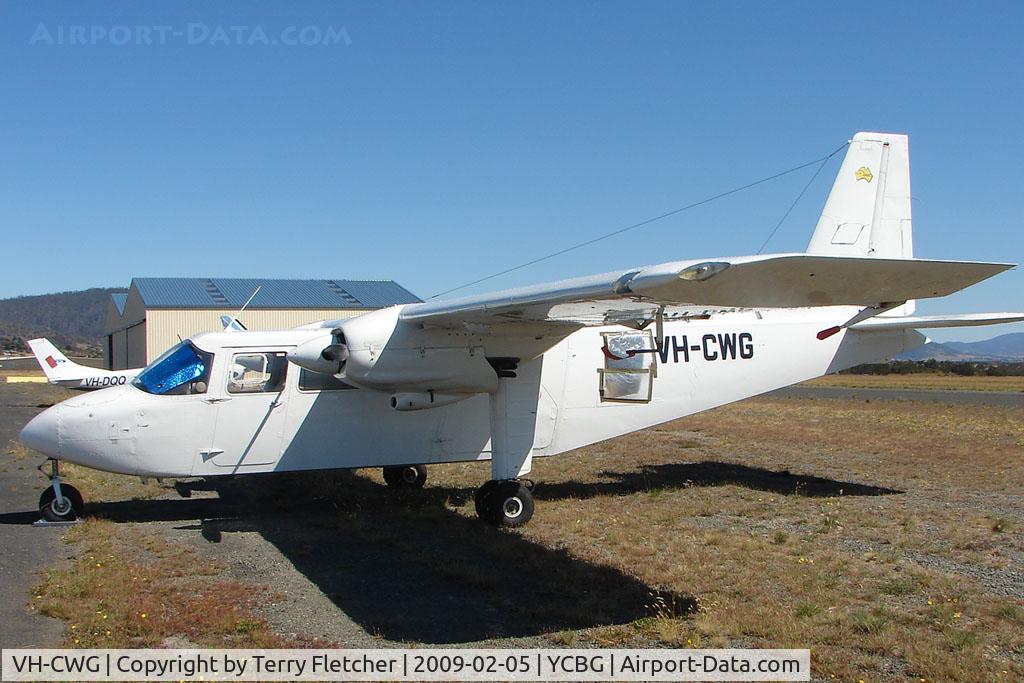 VH-CWG, 1970 Britten-Norman BN-2A-20 Islander C/N 188, Islander used for aerial photography from Hobart Cambridge