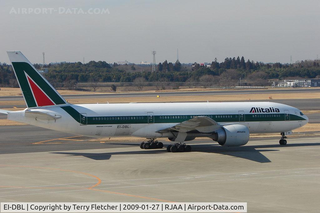 EI-DBL, 2003 Boeing 777-243/ER C/N 32781, Alitalia B777 at Narita