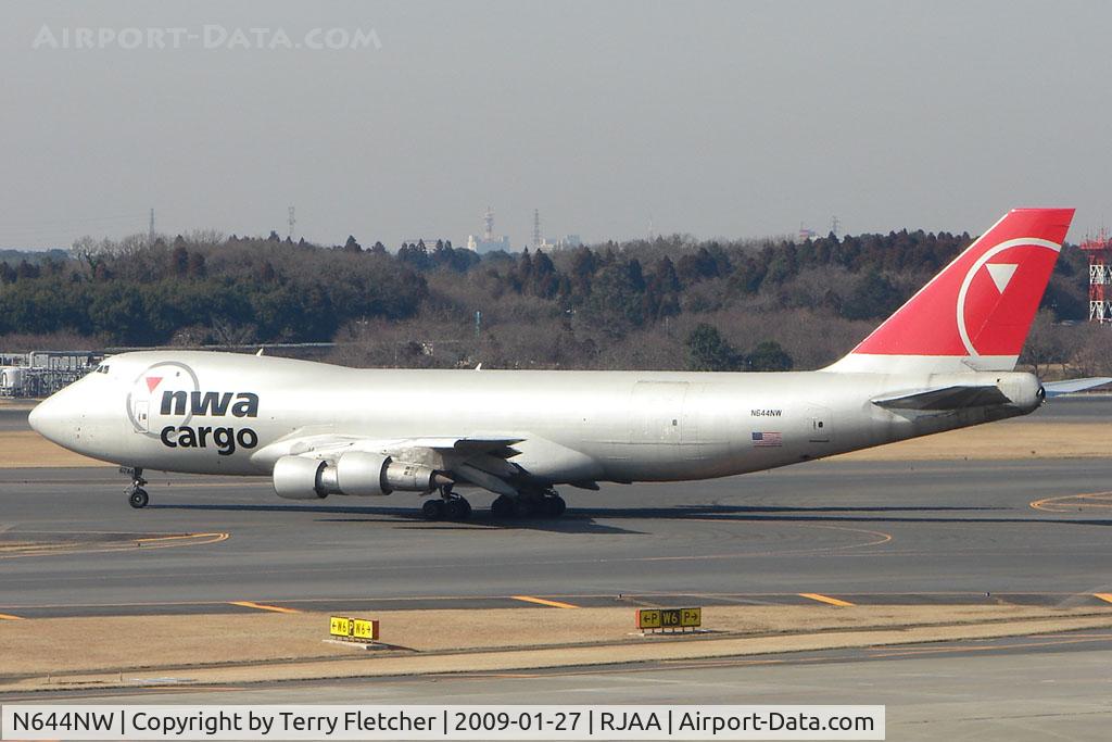 N644NW, 1988 Boeing 747-212F C/N 24177, NW B747 Freighter at Narita