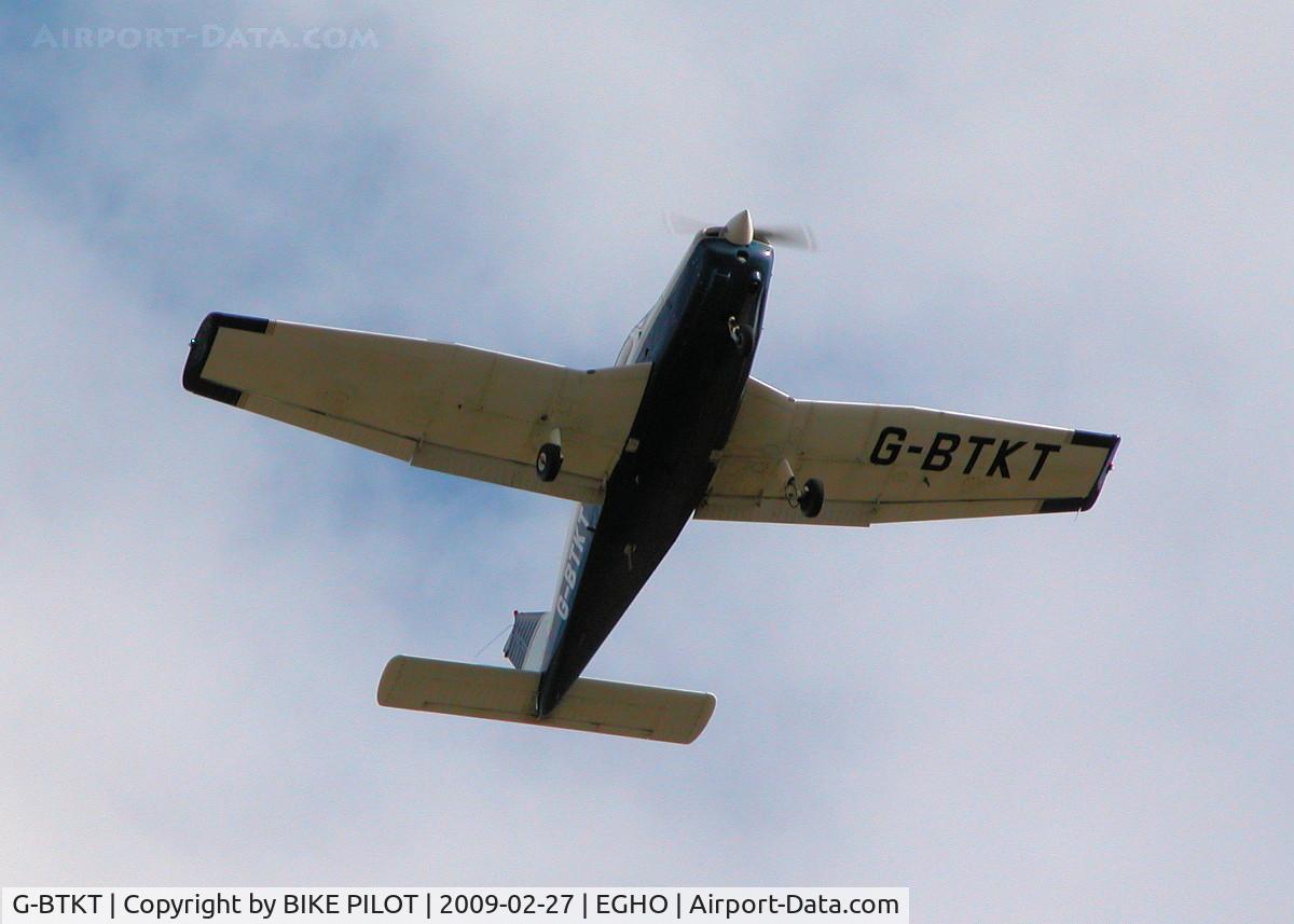G-BTKT, 1982 Piper PA-28-161 Cherokee Warrior II C/N 28-8216218, CHEROKEE CLIMBING OUT FROM RWY 25