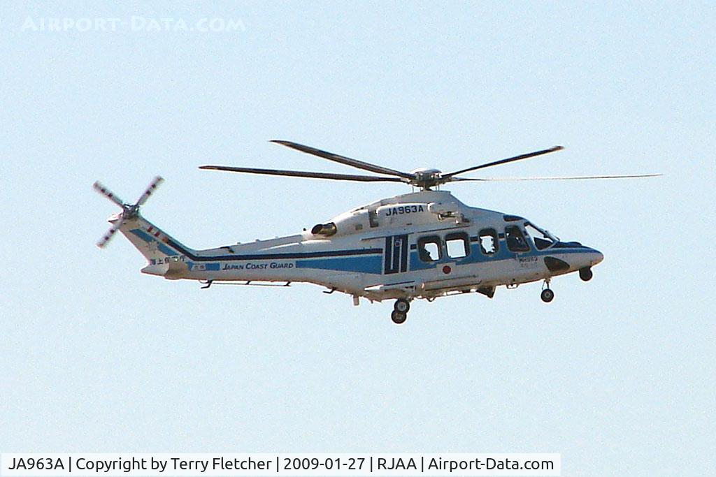 JA963A, AgustaWestland AW-139 C/N 31216, Agusta Westland AW139 down the runway at Narita