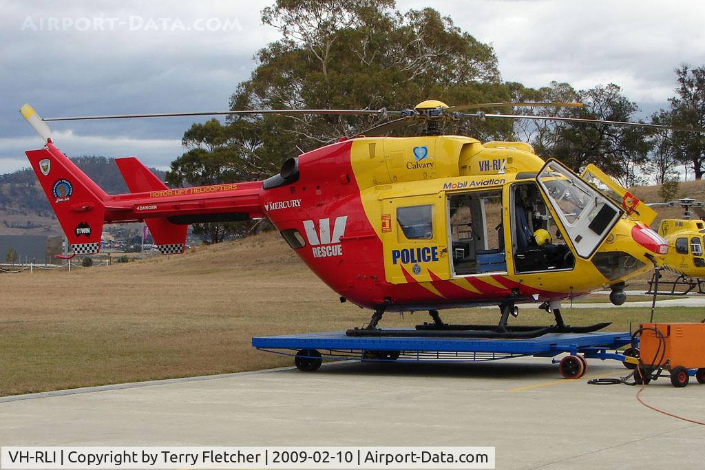 VH-RLI, 1989 MBB-Kawasaki BK-117B-2 C/N 1018, Police BK117 at Hobart Helipad