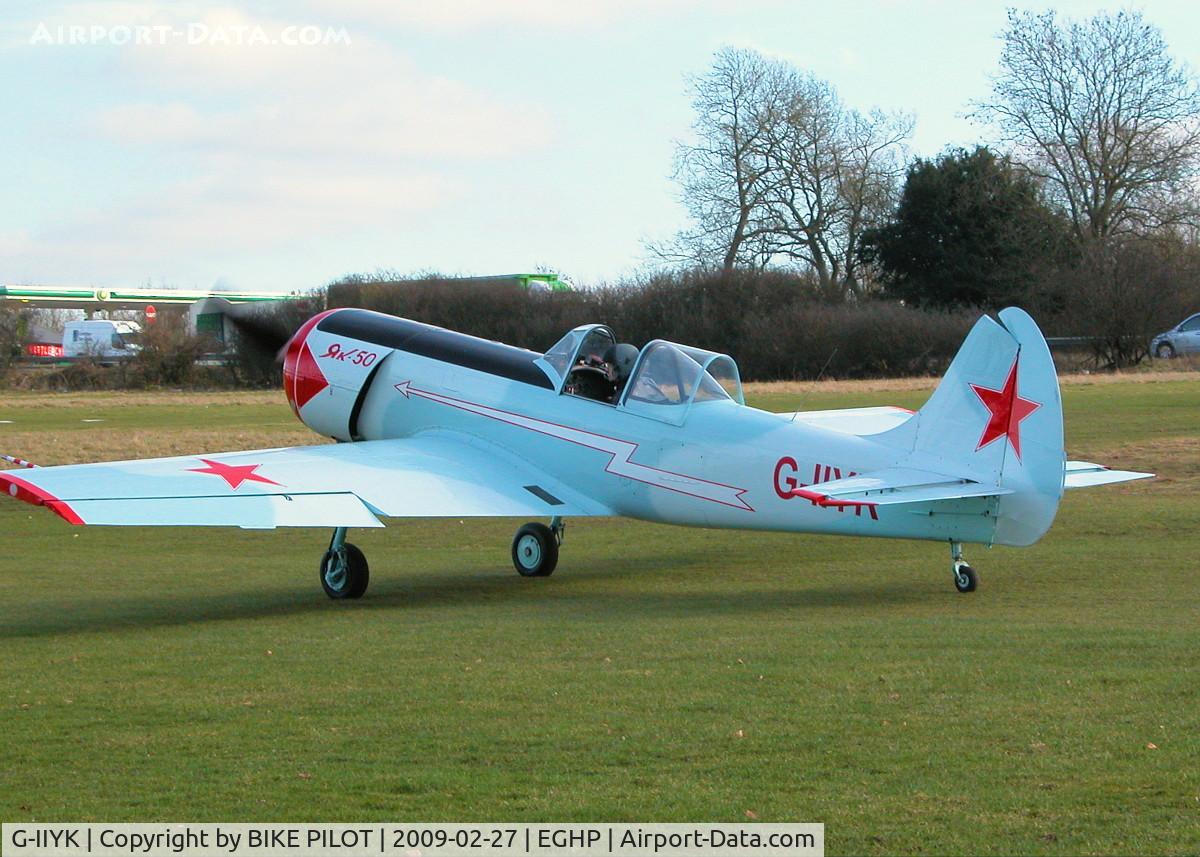 G-IIYK, 1984 Yakovlev Yak-50 C/N 842706, TAXYING FROM FUEL PUMPS TO PARK UP