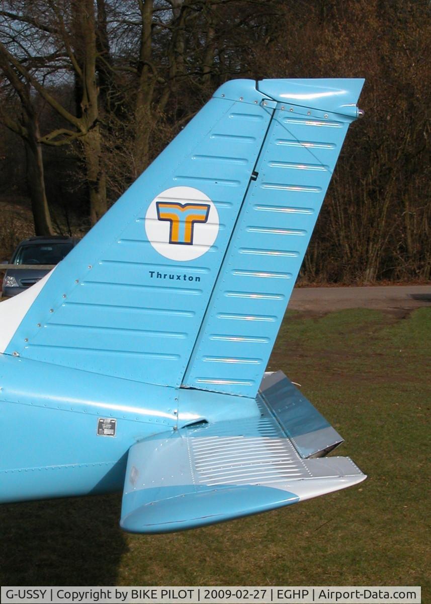 G-USSY, 1982 Piper PA-28-181 Cherokee Archer II C/N 28-8290011, SIERRA YANKEE TAIL LOGO