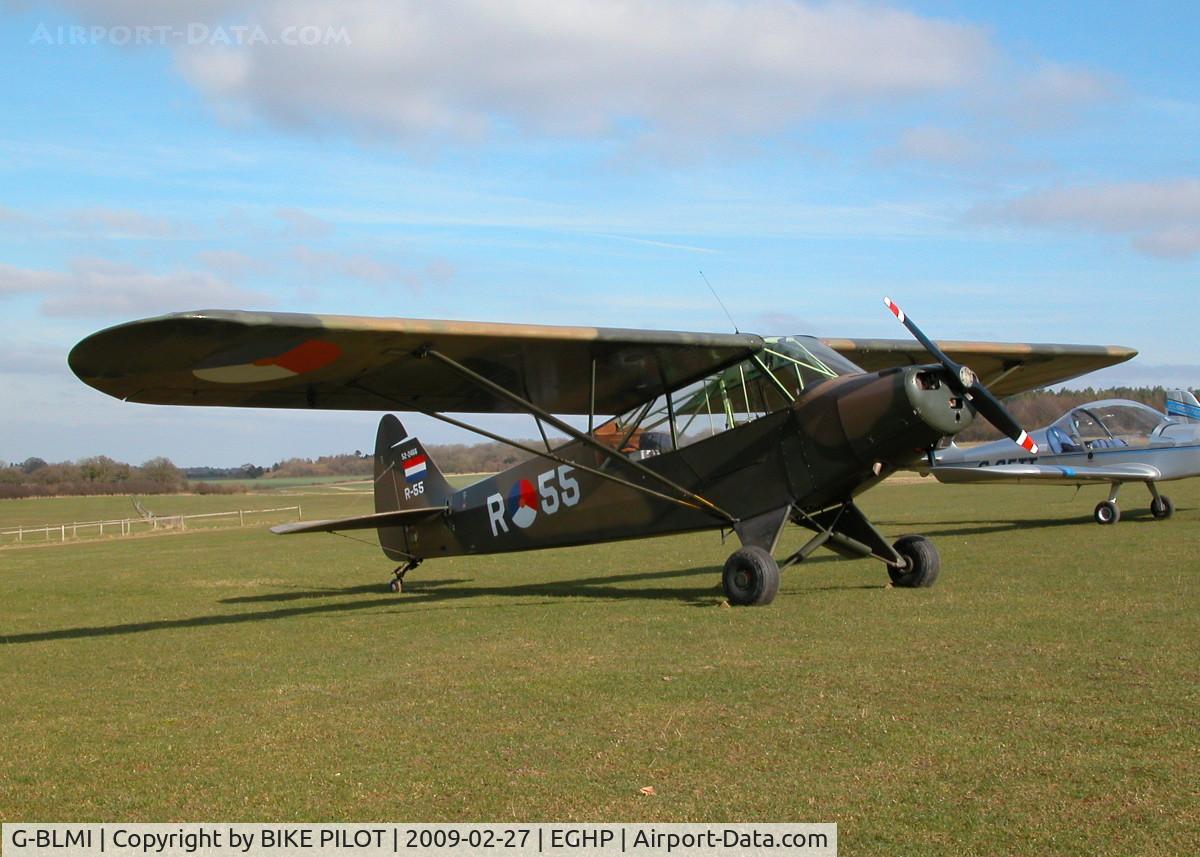 G-BLMI, 1952 Piper L-18C Super Cub (PA-18-95) C/N 18-2066, IN FROM WHITE WALTHAM