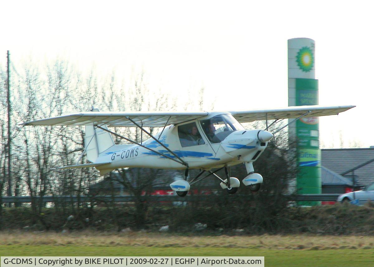 G-CDMS, 2005 Comco Ikarus C42 FB80 C/N 0506-6689, JUST GETTING AIRBOURNE FROM RWY 26