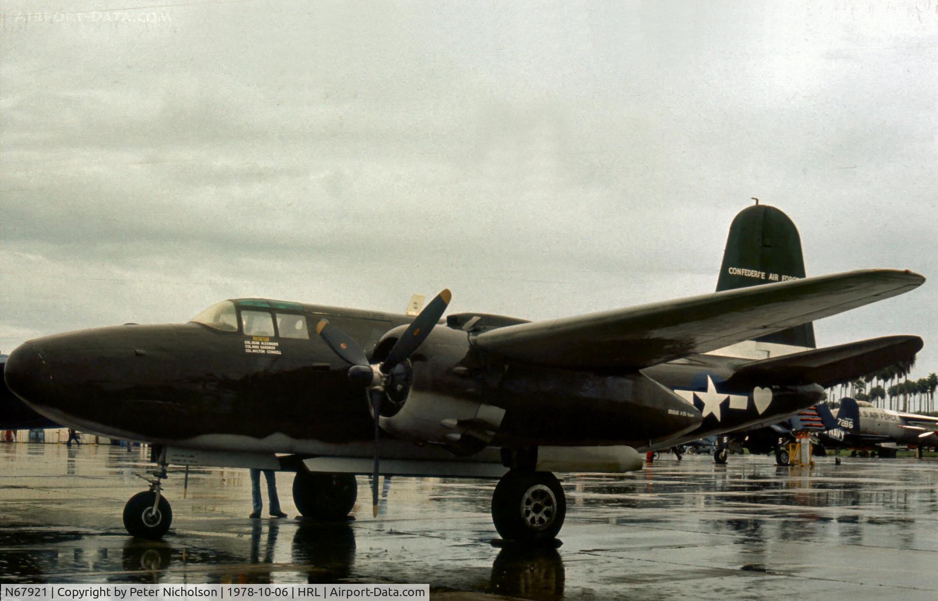 N67921, 1941 Douglas A-20G Havoc C/N 21857, This Havoc of the Confederate Air Force was displayed at their 1978 Airshow.