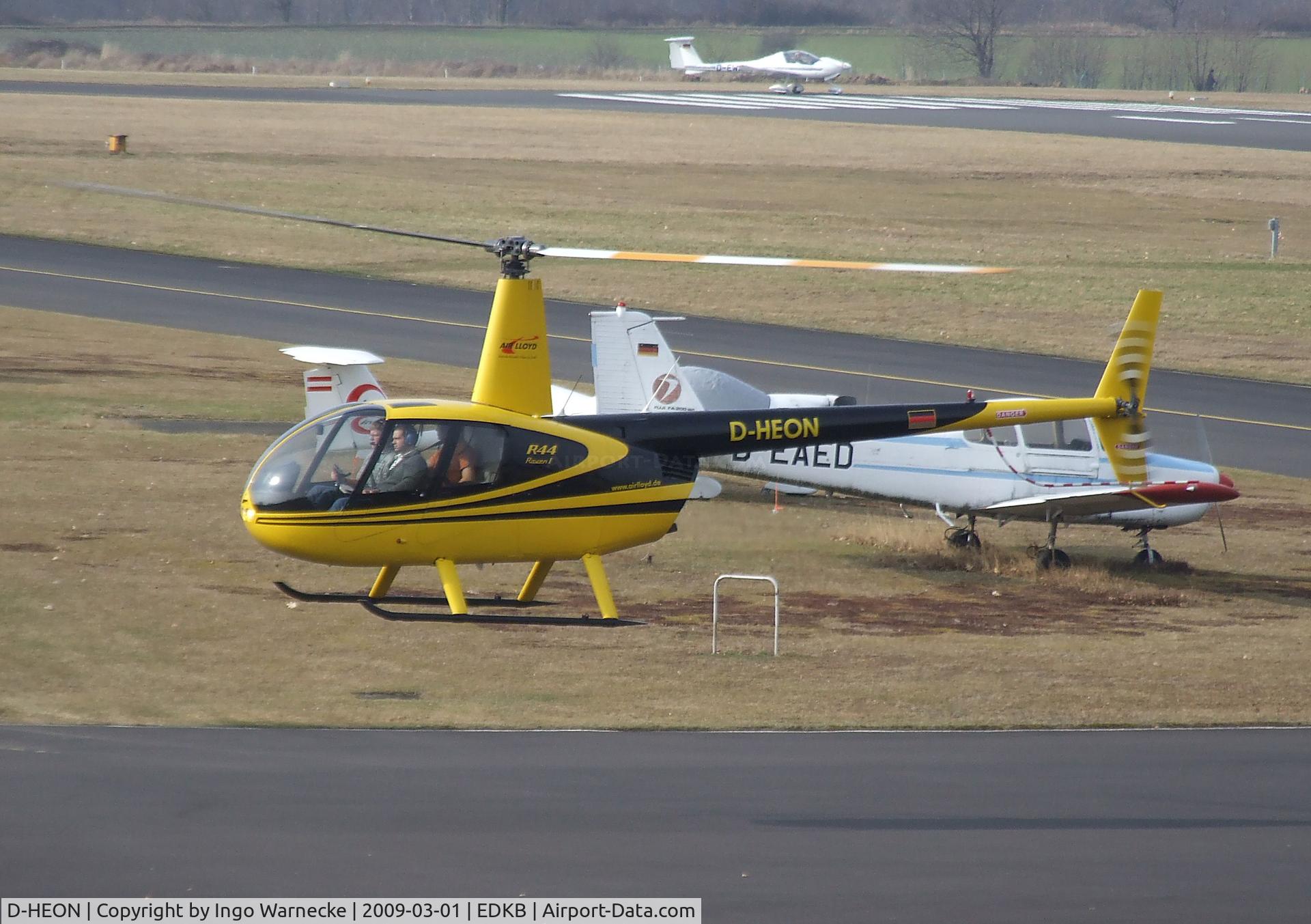 D-HEON, Robinson R44 Raven C/N 1792, Robinson R44 Raven of Air Lloyd at Bonn-Hangelar airfield