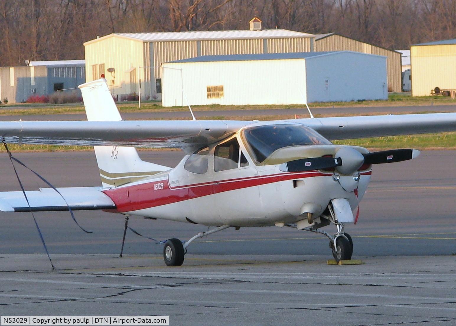 N53029, 1978 Cessna 177RG Cardinal C/N 177RG1328, Parked at the Shreveport Downtown airport.