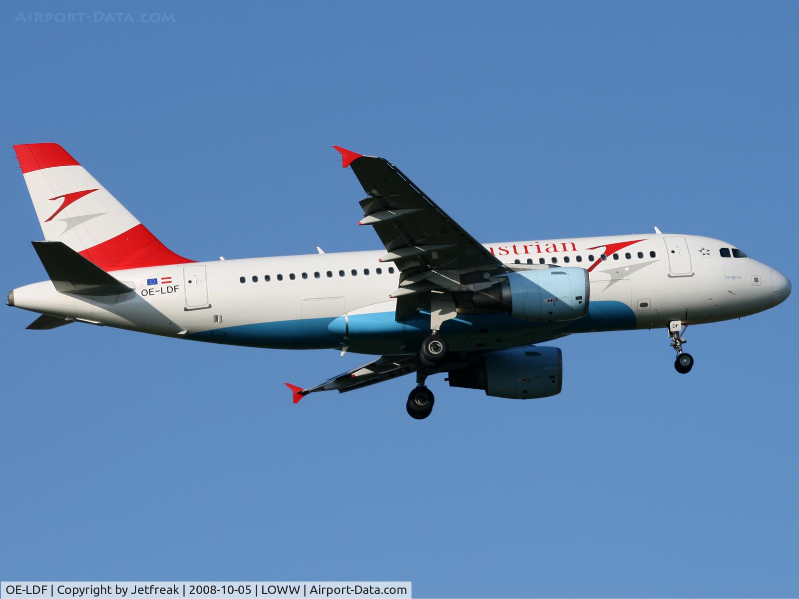 OE-LDF, 2005 Airbus A319-112 C/N 2547, Austrian Airlines Airbus A319-112, c/n: 2547
