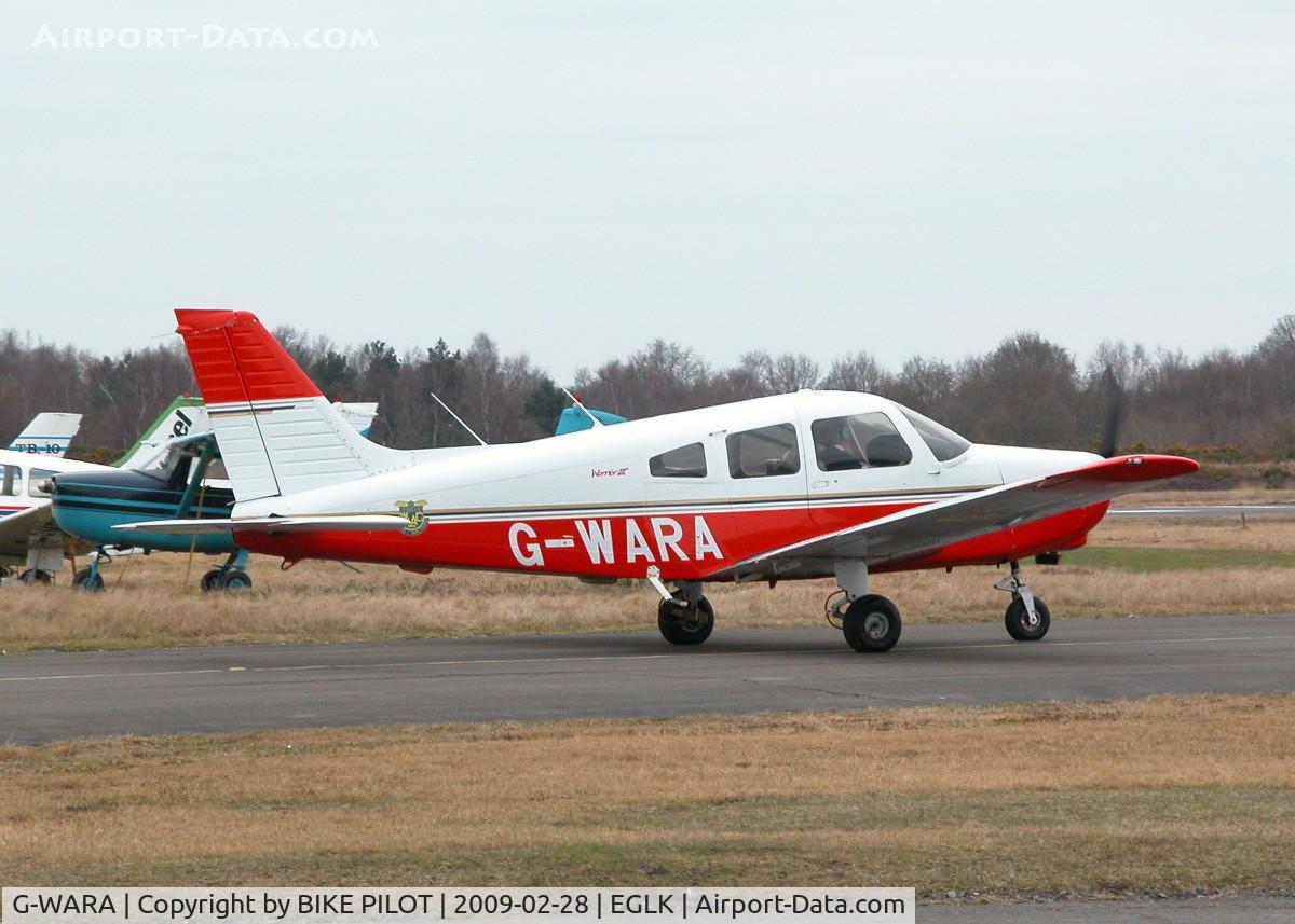 G-WARA, 1997 Piper PA-28-161 Cherokee Warrior II C/N 28-42021, ROMEO ALPHA FROM THE WEST LONDON AERO CLUB