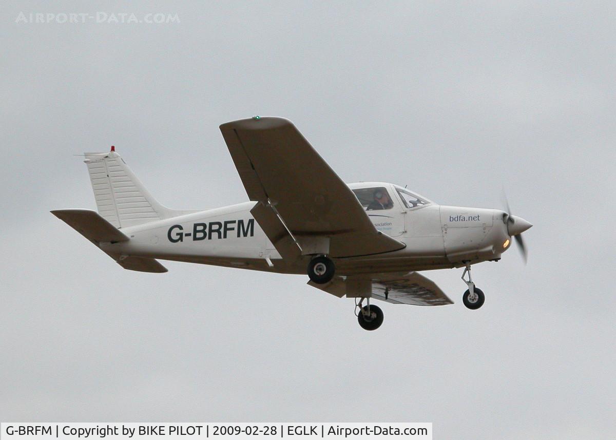 G-BRFM, 1979 Piper PA-28-161 C/N 287916279, FOX MIKE FROM THE BRITISH DISABLED FLYING ASSN. DOING A TOUCH AND GO