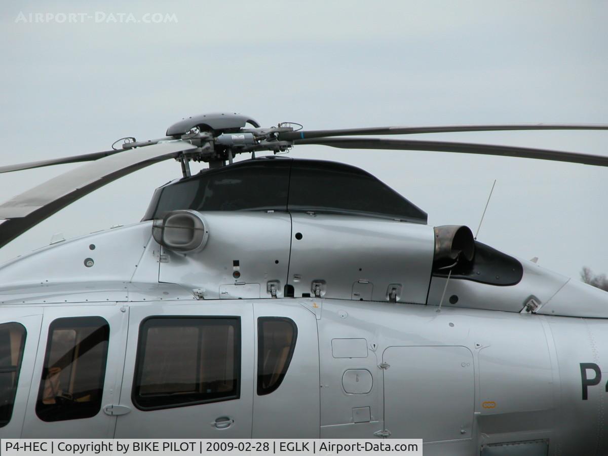 P4-HEC, Eurocopter EC-155B C/N 6600, CLOSE UP OF ENGINE AND ROTOR
