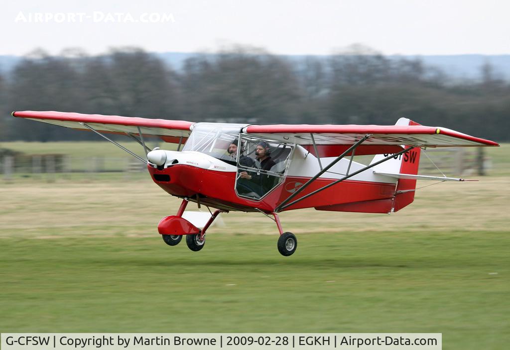 G-CFSW, 2008 Skyranger Swift 912S(1) C/N BMAA/HB/587, Leaving EGKH