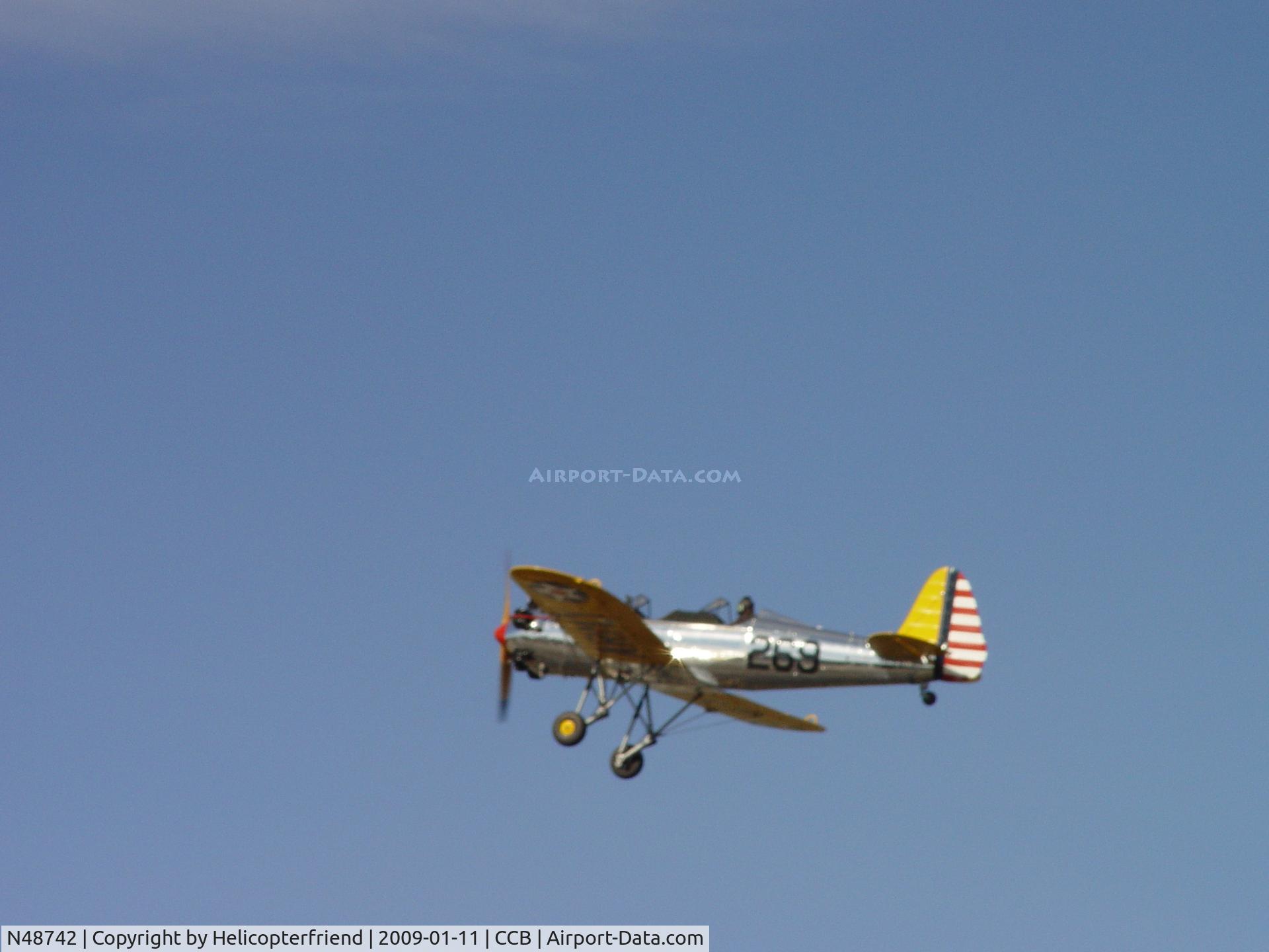 N48742, 1941 Ryan Aeronautical ST3KR C/N 1298, Solo fly by