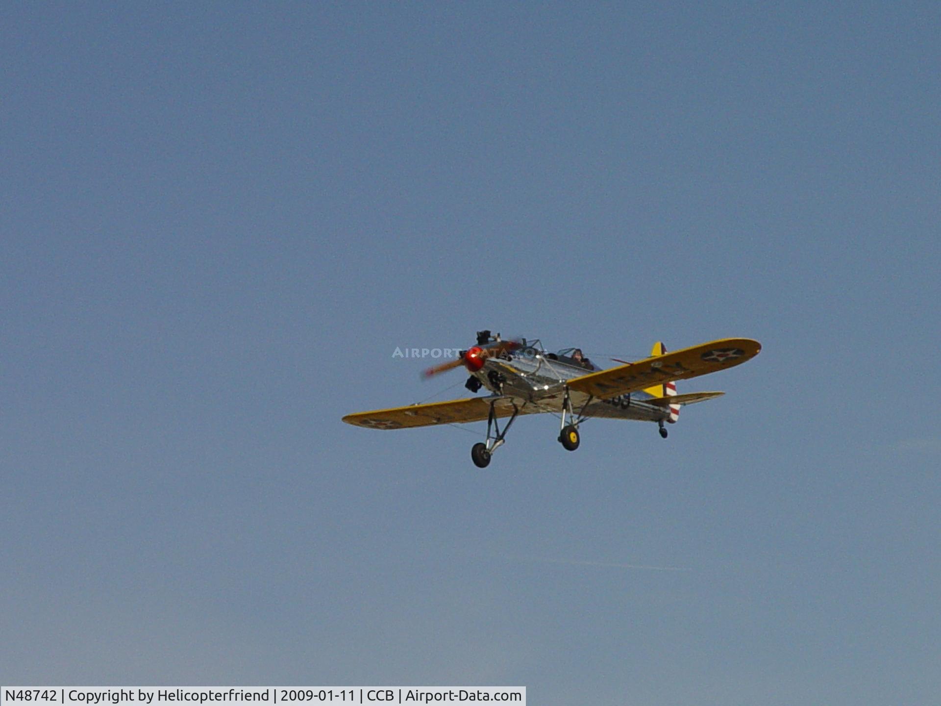 N48742, 1941 Ryan Aeronautical ST3KR C/N 1298, Another solo pass