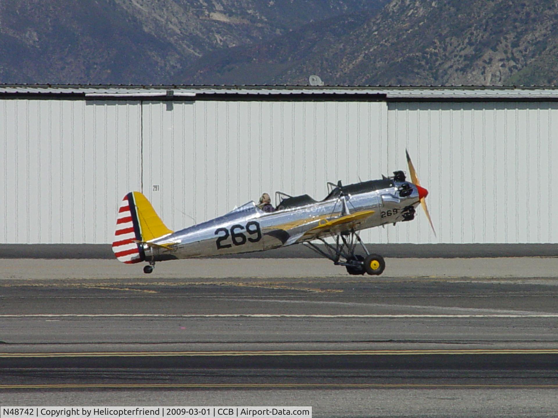 N48742, 1941 Ryan Aeronautical ST3KR C/N 1298, Taxiing to hanger