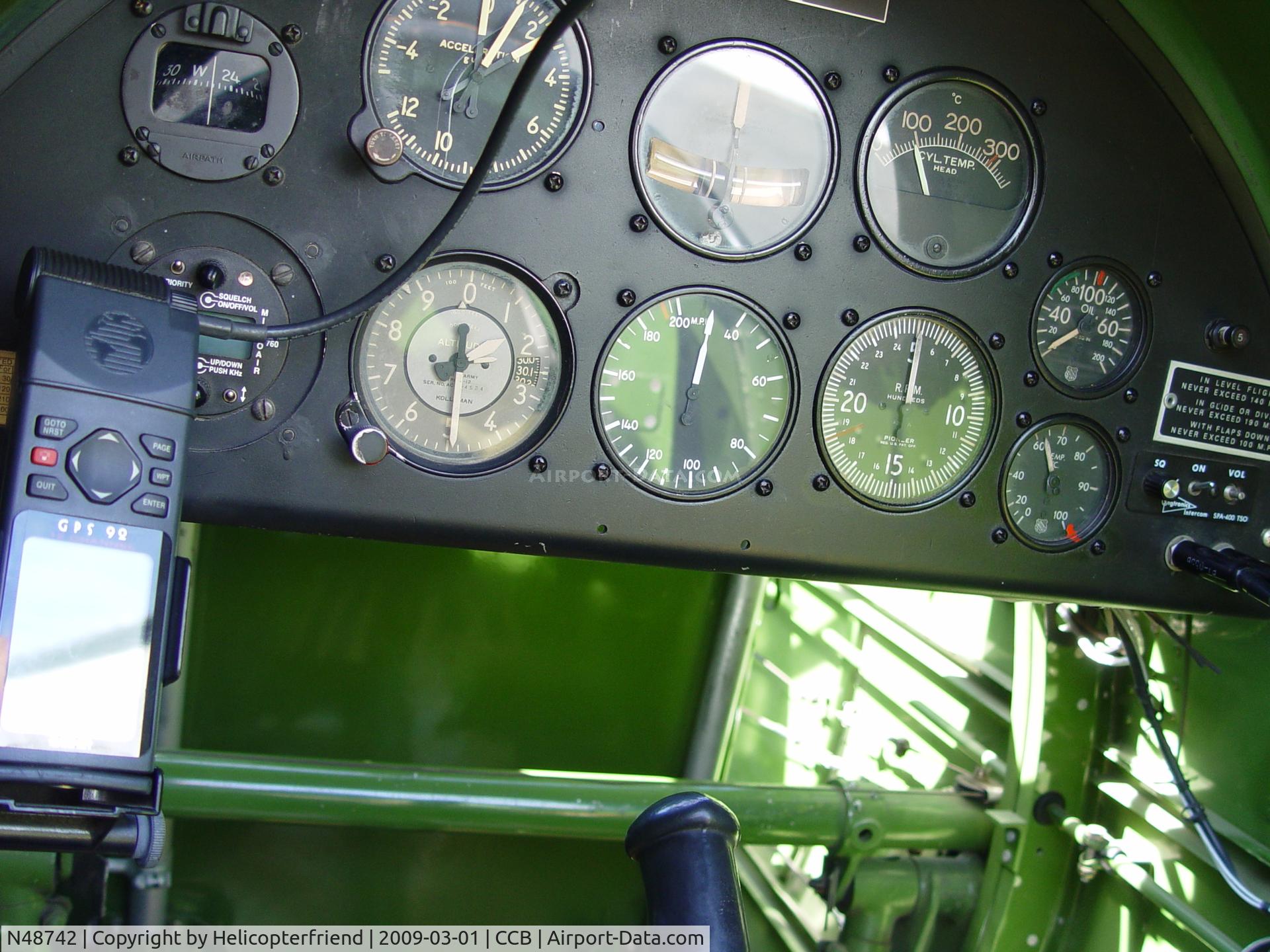 N48742, 1941 Ryan Aeronautical ST3KR C/N 1298, Cockpit