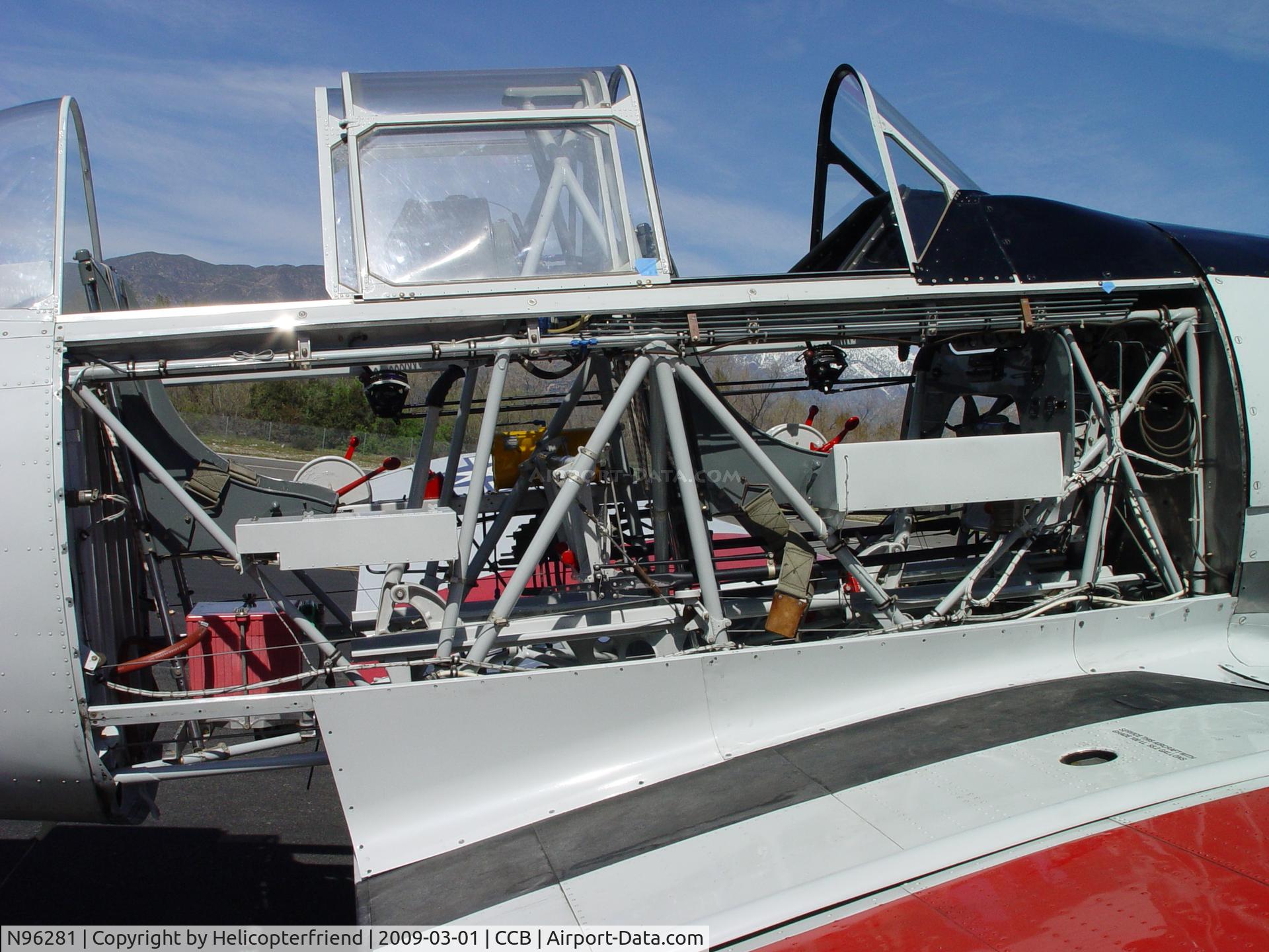 N96281, 1976 North American AT-6C Harvard IIA C/N 3832, Look inside from outside