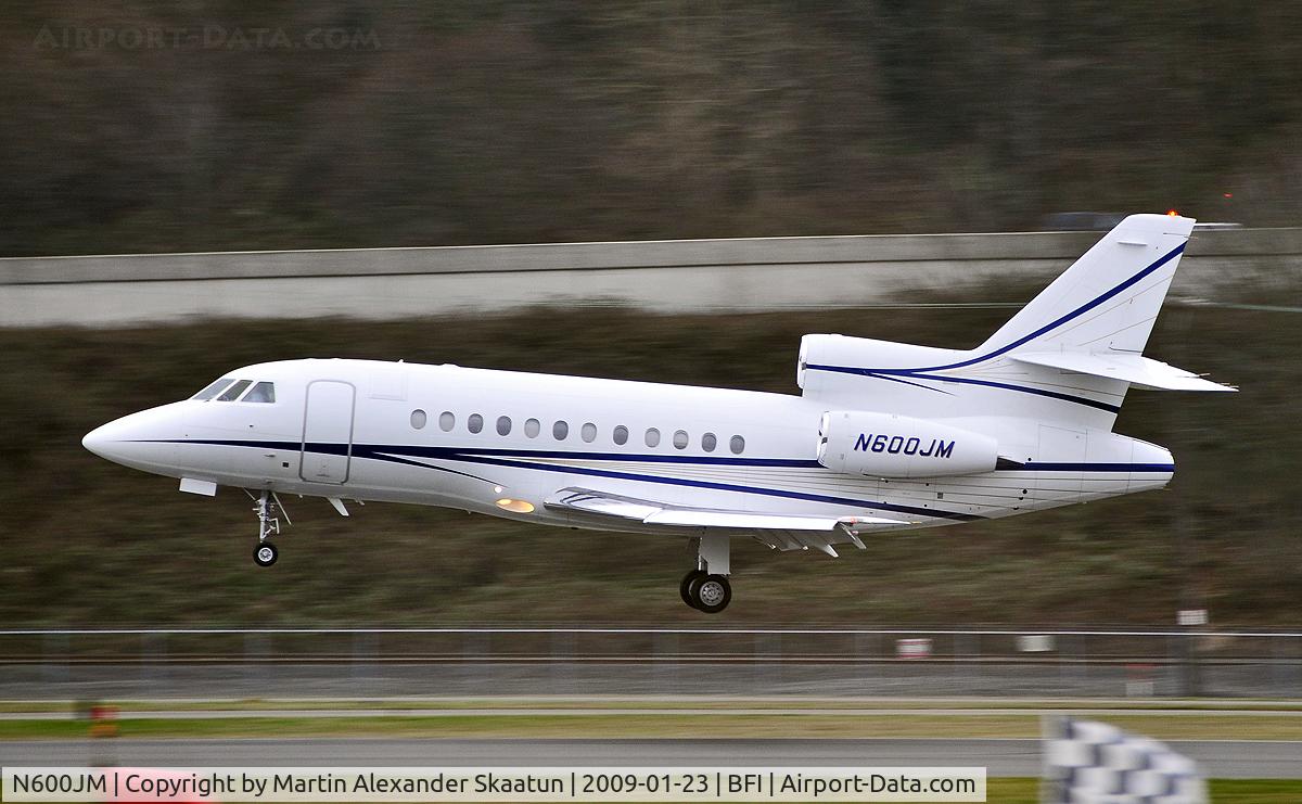 N600JM, Dassault Falcon 900EX C/N 05, Landing at BFI.
