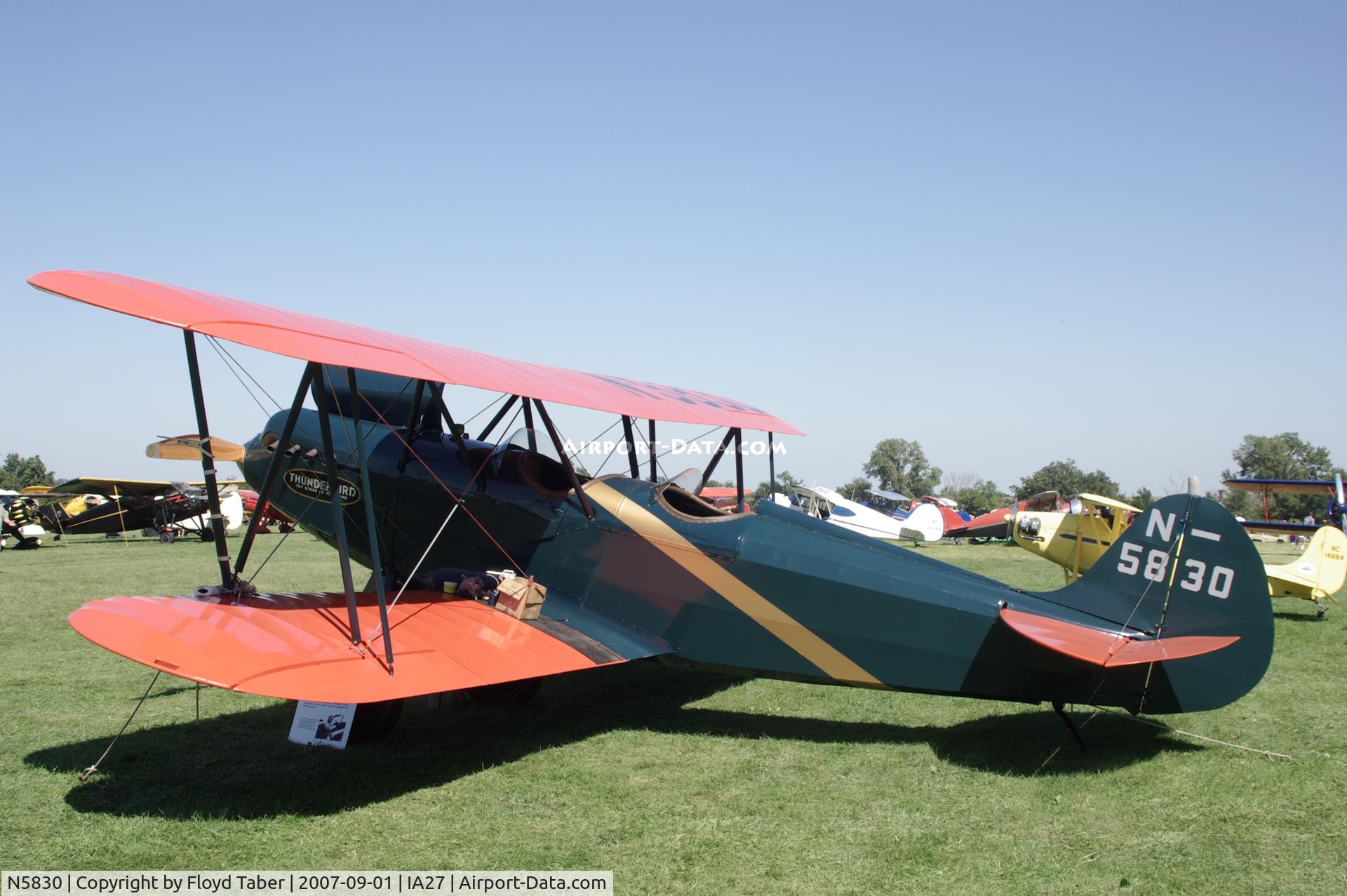 N5830, 1928 General Aircraft Co THUNDERBIRD W-14 C/N 2812, Blakesburg Antique Fly In