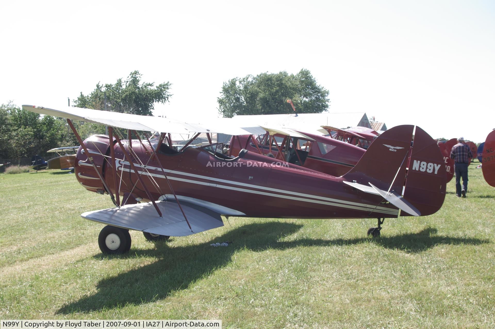 N99Y, 1986 Waco YMF C/N F5-002, Blakesburg Antique Fly In