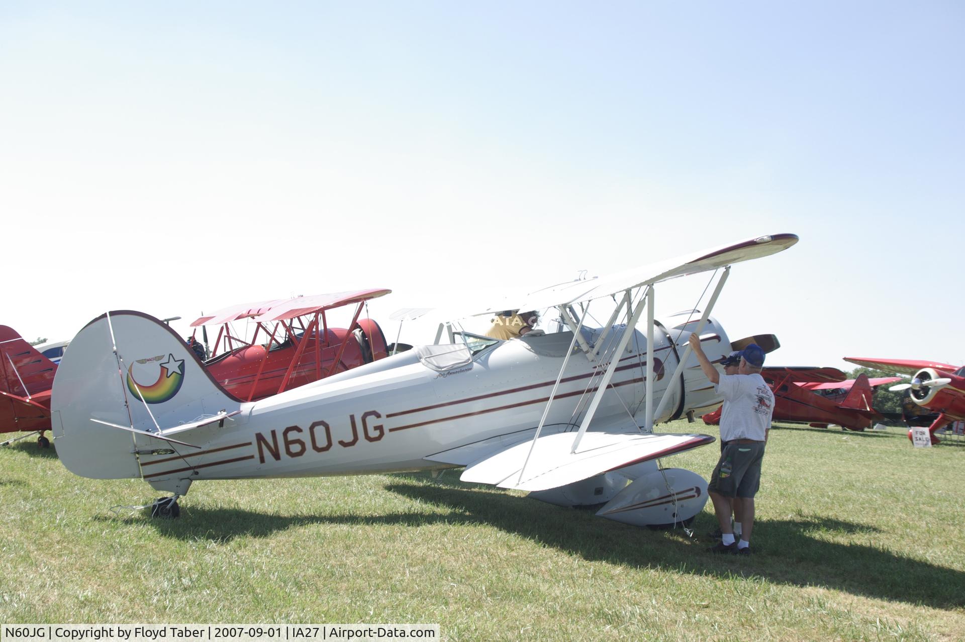 N60JG, 1988 Classic Aircraft Corp WACO YMF C/N F5-019, Blakesburg Antique Fly In
