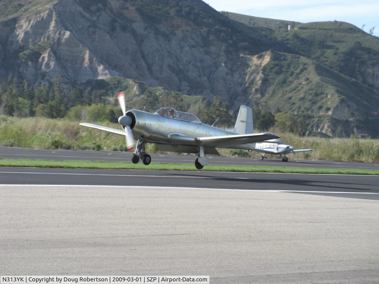N313YK, 1964 Nanchang CJ-6A C/N 1032013, 1964 Nanchang China CJ-6A, alodine finish, Vedeneev (Ivchenko) M-14P 9 cylinder radial 360 Hp upgrade, Note: All CJ-6s are alodined-this one has no other finish over the alodine. Landing Rwy 04