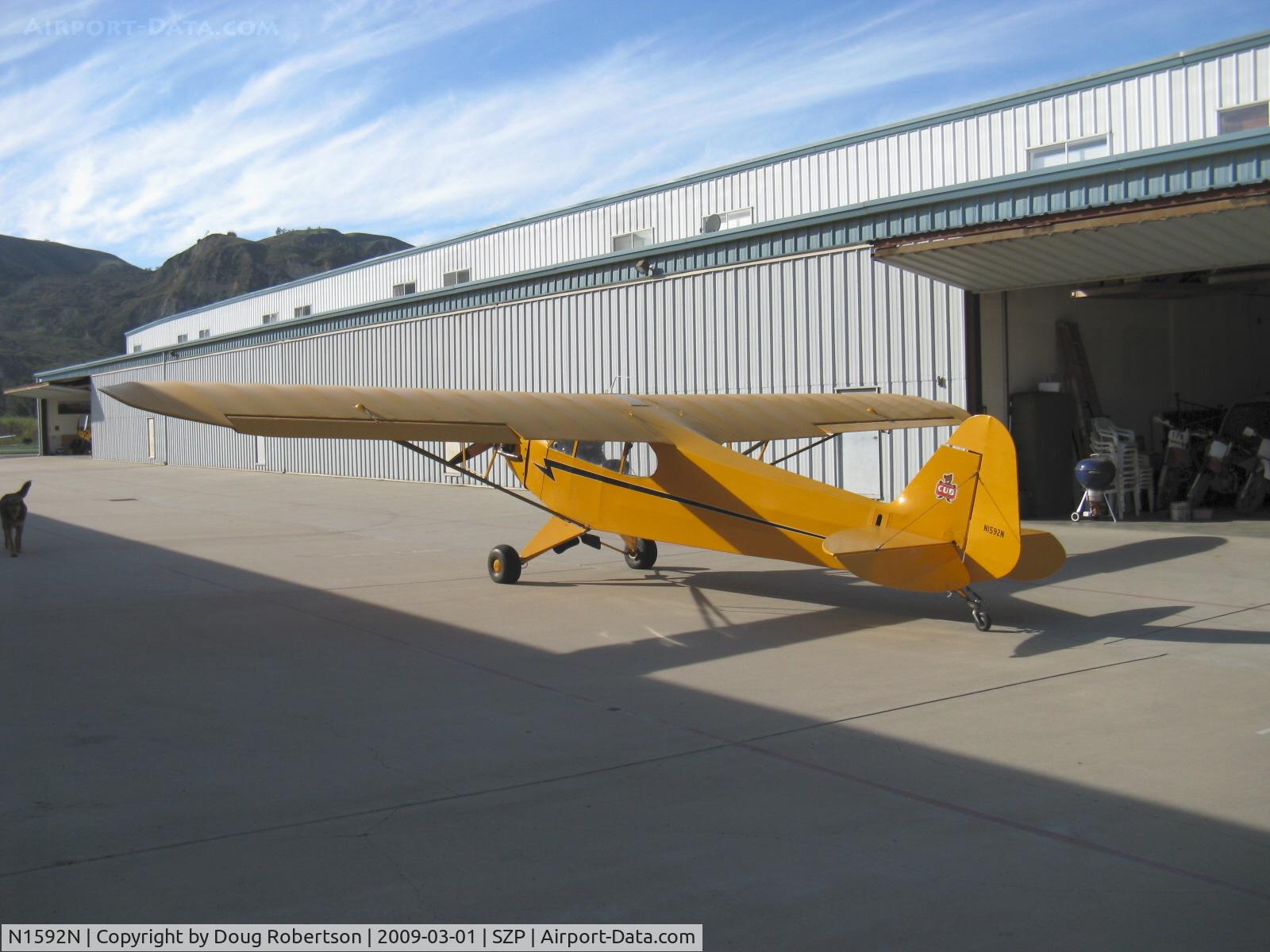 N1592N, 1947 Piper J3C-65 Cub Cub C/N 23124, 1947 Piper J3C-65 CUB, Continental A&C65 65 Hp