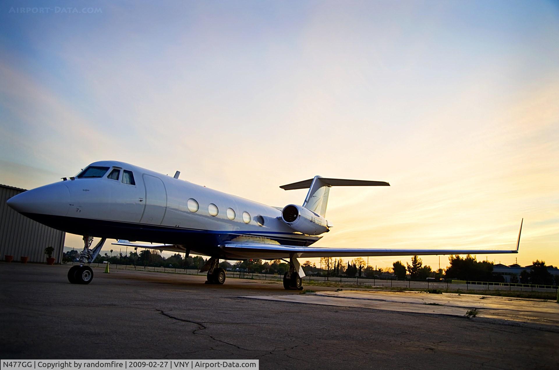 N477GG, 1974 Gulfstream Aerospace G1159B C/N 155, Gulfstream at Sunset