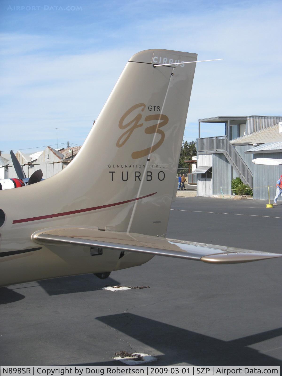 N898SR, 2007 Cirrus SR22 G3 GTS Turbo C/N 2697, 2007 Cirrus SR22 GTS G3 Turbo, Continental IO-550-N 310+ Hp, turbonormalized, tail data