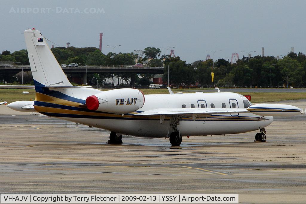 VH-AJV, 1980 Israel Aircraft Industries IAI-1124 Westwind C/N 282, Westwind on Sydney Bizjet Ramp