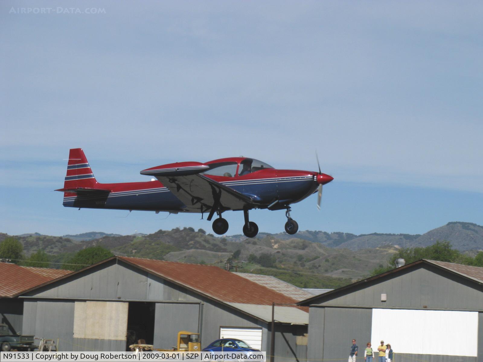 N91533, 1946 North American Navion C/N NAV-4-129, 1946 North American NAVION, Continental E-185-3 185 Hp, tri-blade prop, tip tanks, window mods, Palo Alto tail, takeoff climb Rwy 04