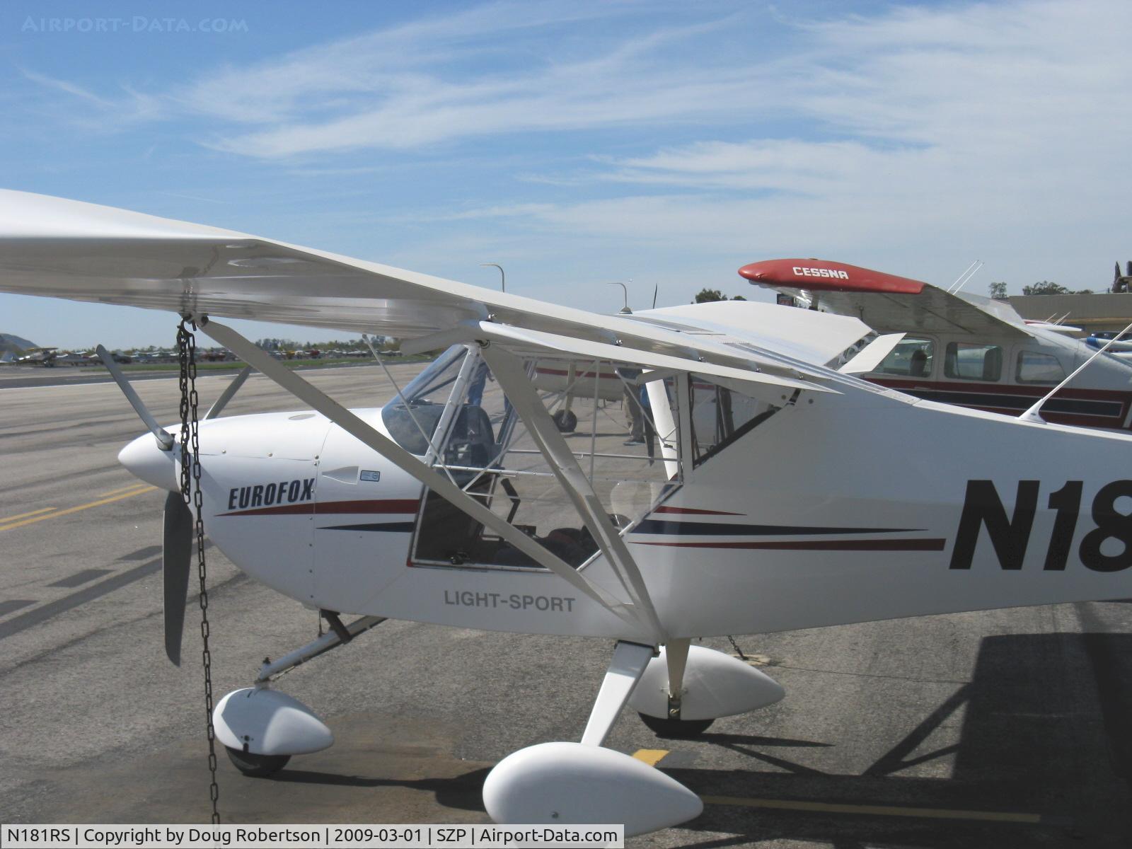 N181RS, 2007 Aeropro Eurofox LSA C/N 21307, 2007 Aeropro Cz EUROFOX, Rotax 912 ULS 100 Hp, slotted ailerons
