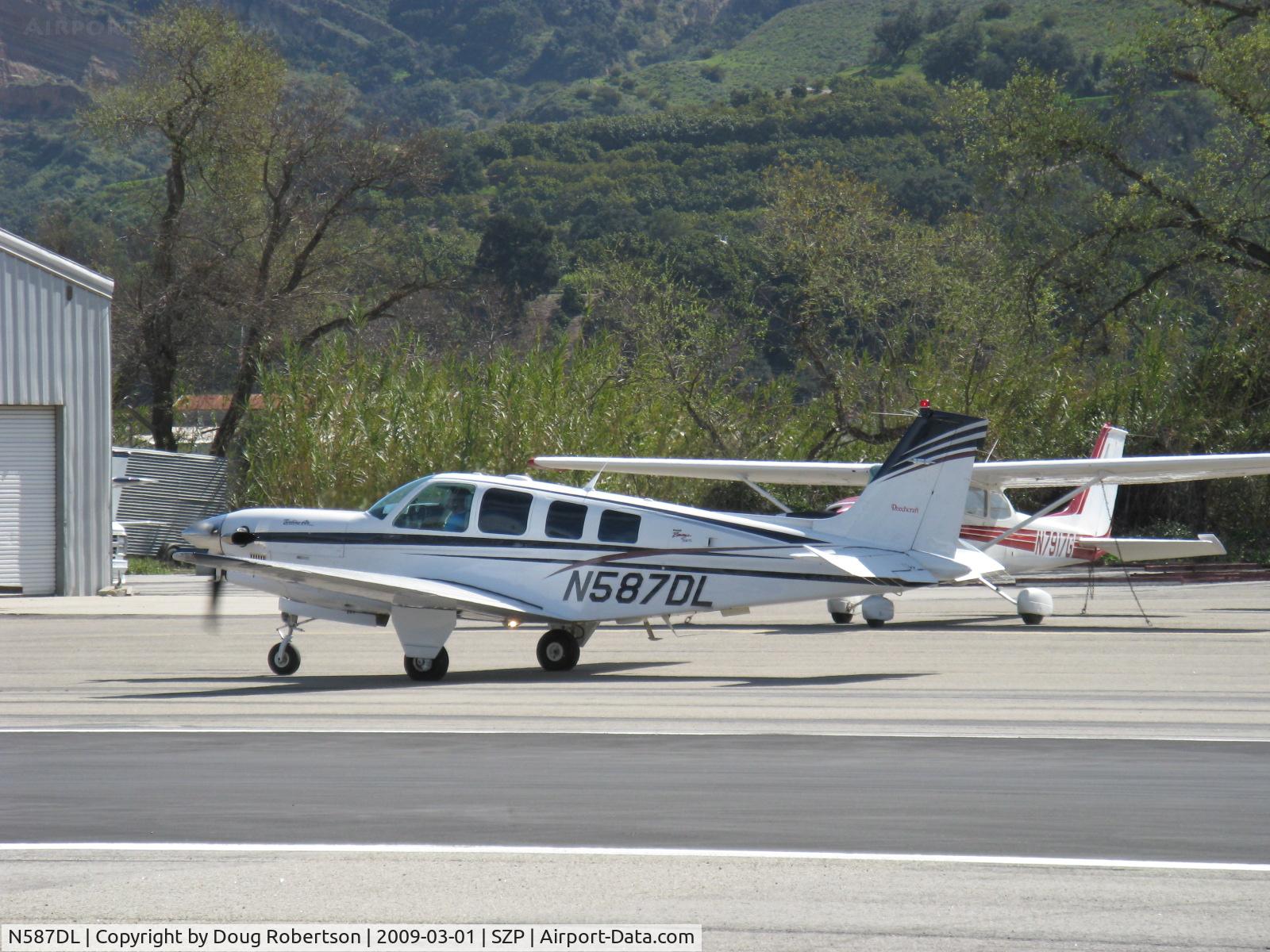 N587DL, 1999 Raytheon Aircraft Company B36TC Bonanza C/N EA-631, 1999 Raytheon Beech B36TC TURBO BONANZA, Continental TSIO-520-UB Special Edition Turbocharged 300 Hp, taxi
