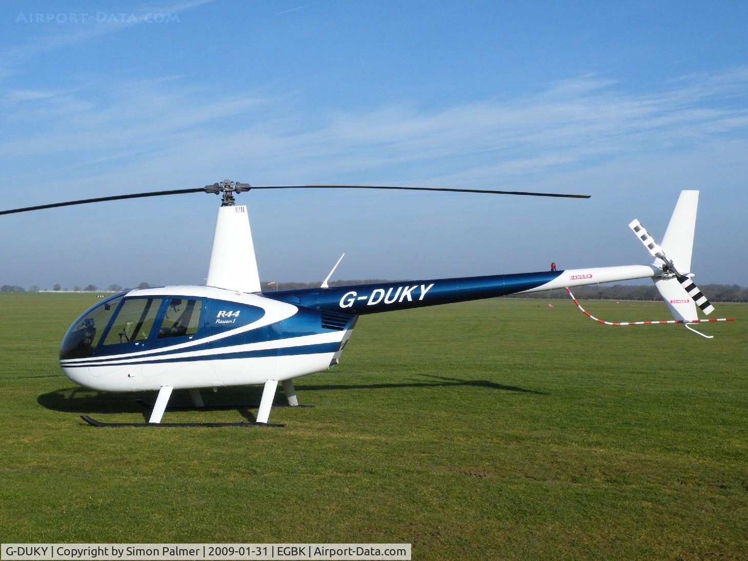 G-DUKY, 2005 Robinson R44 Raven C/N 1455, R44 visiting Sywell