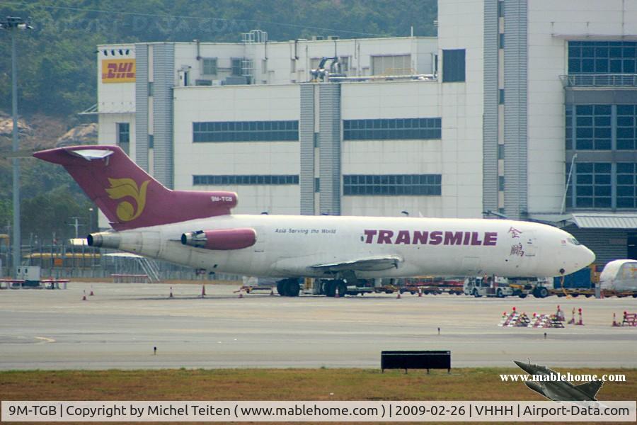 9M-TGB, 1982 Boeing 727-2F2F C/N 22998, Transmile Air Services ... The quality of this picture is not very good, but 727s are so rare today, that I will keep this one ;-)