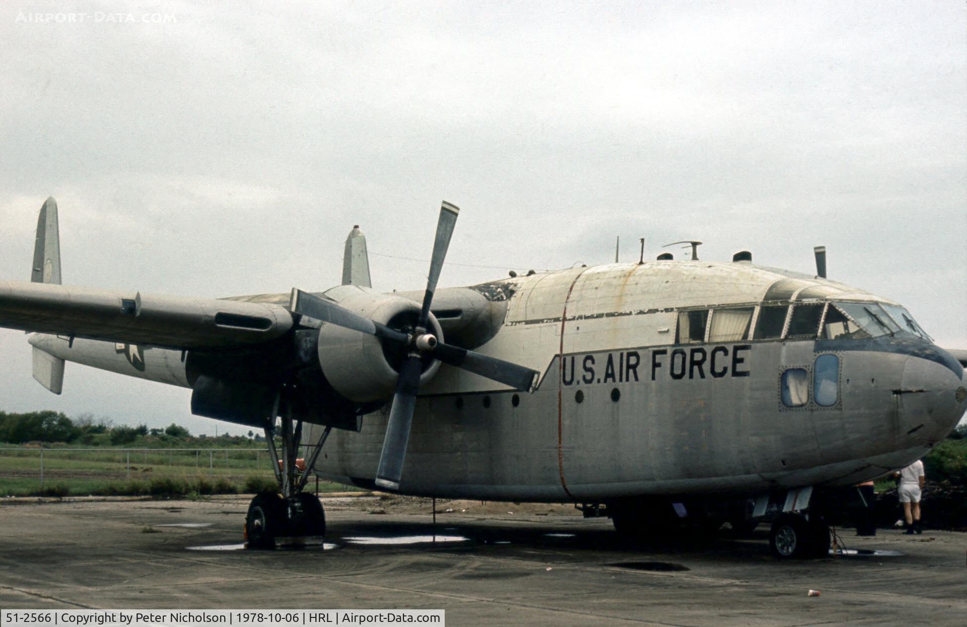 51-2566, 1951 Fairchild C-119C Flying Boxcar C/N 10524, This Boxcar was in the static park of the Confederate Air Force at the time of their 1978 Airshow.