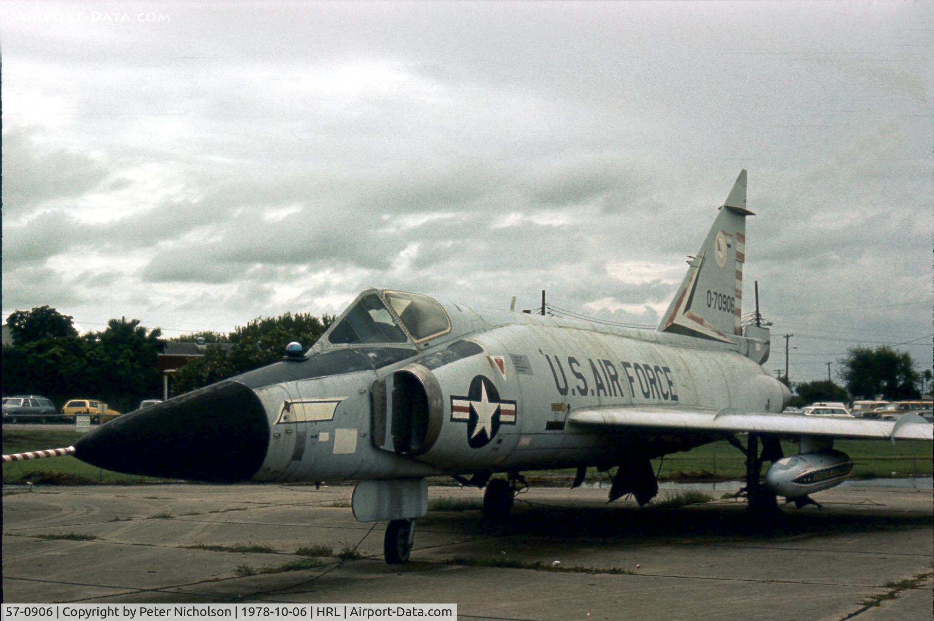 57-0906, 1957 Convair F-102A Delta Dagger C/N 8-10-872, This Delta Dagger was displayed in the static park of the Confederate Air Force in 1978.