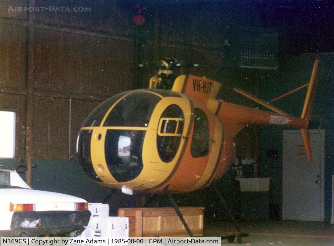 N369GS, Hughes 369HS C/N 1230548S, At Grand Prairie Municipal - this aircraft pictured as Australian registered VH-HJT - also noted as registrations N501AA and N501AH