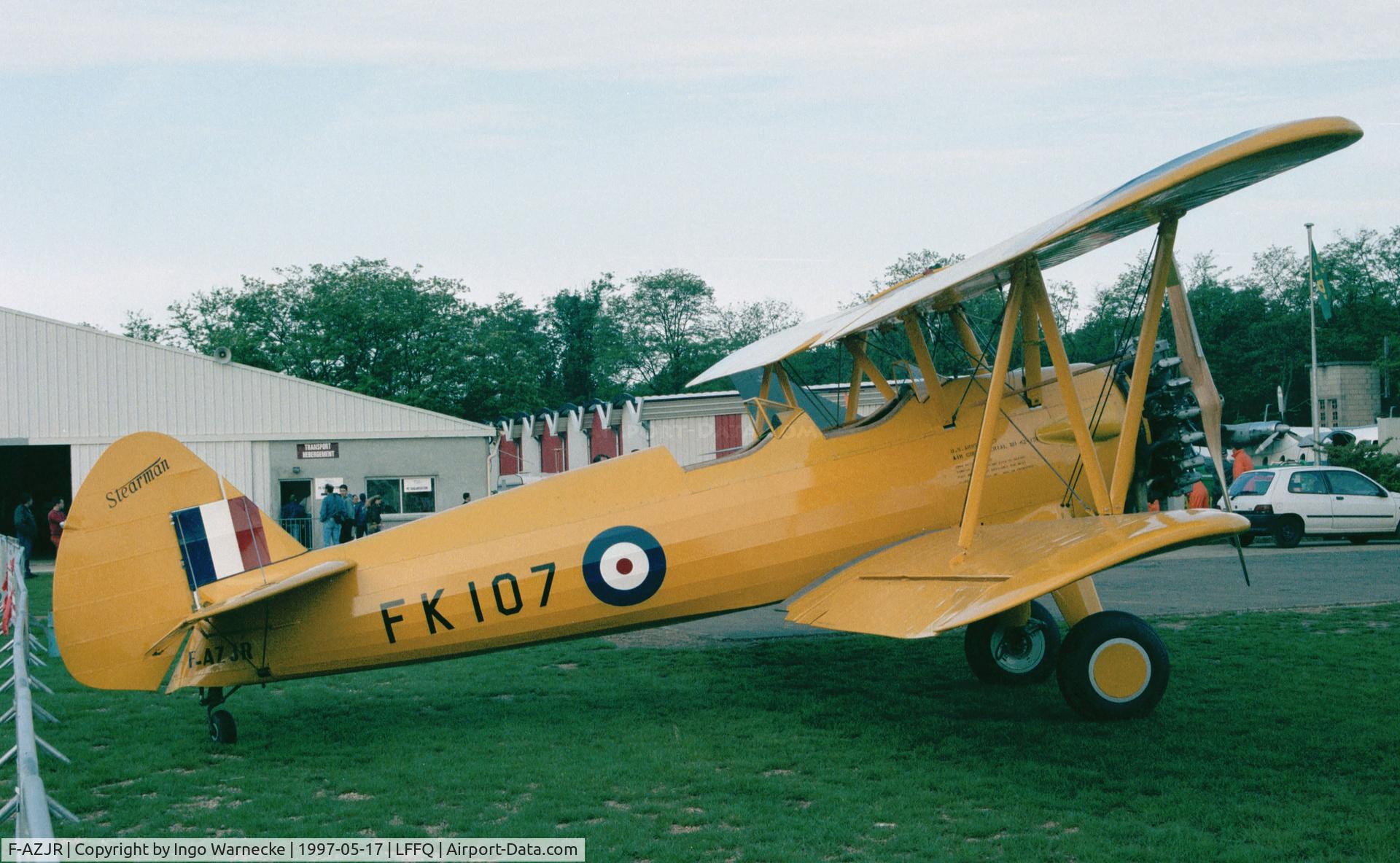 F-AZJR, 1942 Boeing-Stearman PT-13D (E75) C/N 75-5656, Boeing Stearman E 75 at the Meeting Aerien 1997, La-Ferte-Alais, Cerny