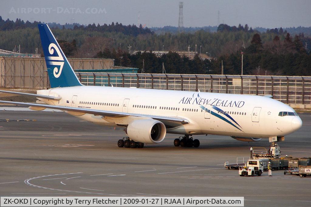 ZK-OKD, 2006 Boeing 777-219/ER C/N 29401, ANZ B777 at Narita