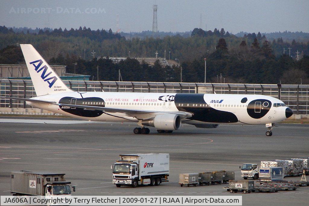 JA606A, 2002 Boeing 767-381/ER C/N 32975, ANA B767 Logojet at Narita