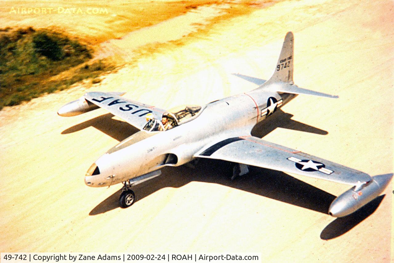 49-742, 1949 Lockheed F-80C Shooting Star C/N 080-330, F-80 Shooting Star of the 26th FIS at NAHA AFB Okinawa 1952