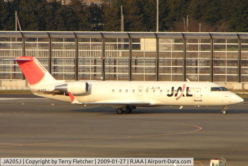 JA205J, 2003 Bombardier CRJ-200ER (CL-600-2B19) C/N 7767, J-Air CLRJ at Narita